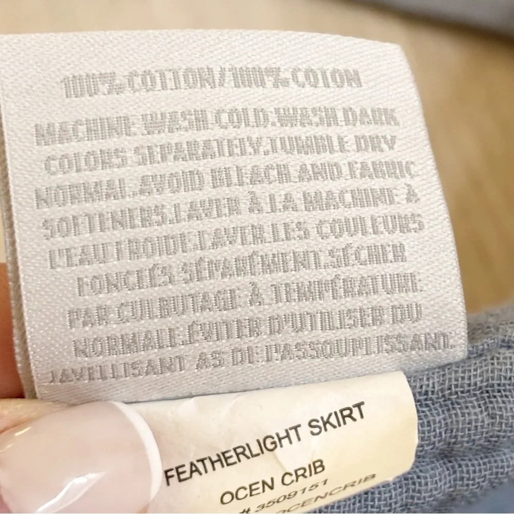 RESTORATION HARDWARE RHBABY&CHILD Ocean Featherlight Cotton Gauze Crib Skirt